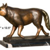 Bronze Wolf Tabletop Statue