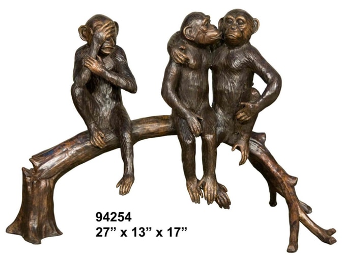 Bronze Monkey Statue - AF 50492