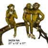 Bronze Monkey Guitar Statue
