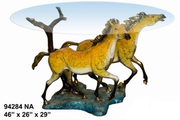 Bronze Horse Themed Table - AF 94284NA