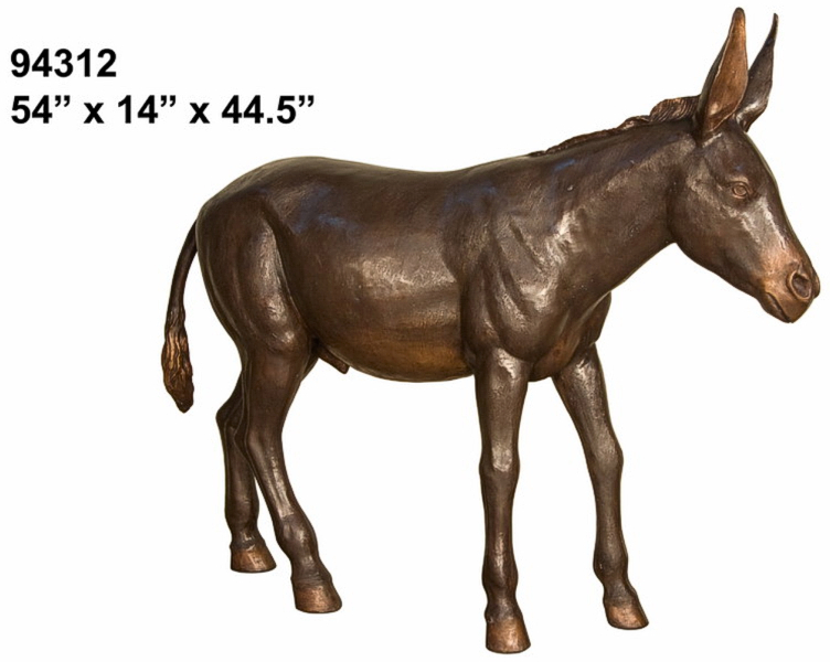 Bronze Donkey Statue - AF 94312