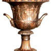 Bronze Detailed Fluted Decorative Urn