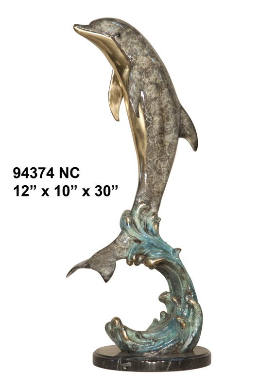 Bronze Dolphin Statues - AF 94374NC-S