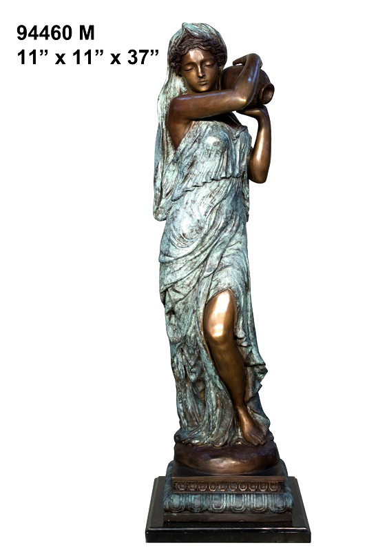 Bronze Lady Urn Statues - AF 94460M