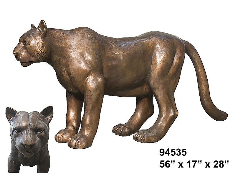 Bronze Lioness Statue - AF 94535