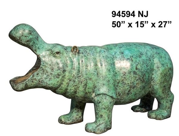 Bronze Hippopotamus Statue