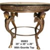 Bronze Decorative Dining Room Table (Granite Top)