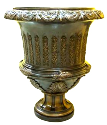 Bronze Flutted Planter Urn