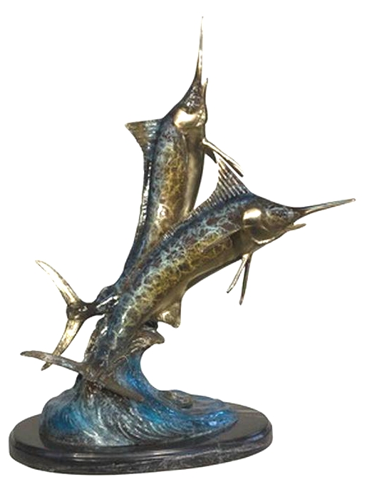 Bronze Swordfish Sculptures - AF 97124NB