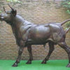 Bronze Bull Snorting Statue