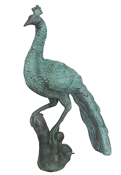 Bronze Peacock Fountain Statue - DD A-198