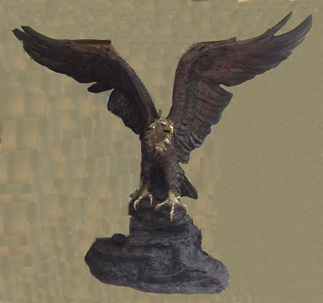 Huge Bronze Eagle on Rock Statue or Fountain (2021 Price) - DD A-274