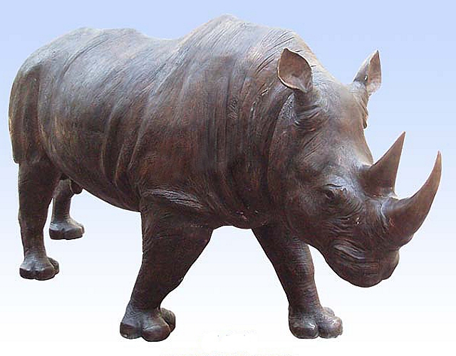 Bronze Rhinoceros Fountain Statue - DD A-288