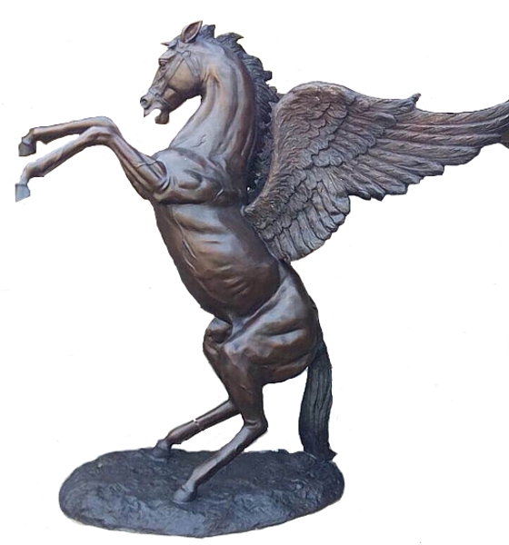 Rearing Bronze Pegasus Statue