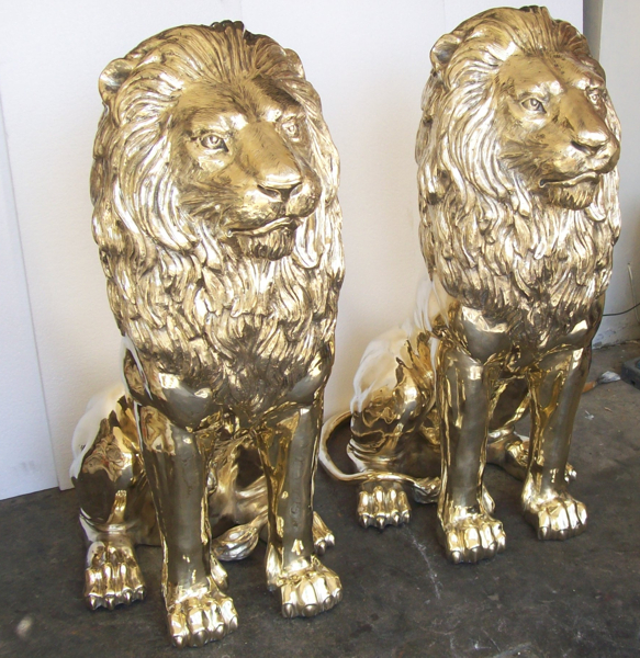 Bronze Lions Statues at Last Years Price - DD A-067G
