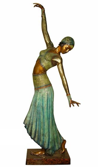 Bronze Dancing Lady Statue - AF 94050 NA