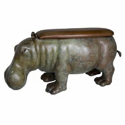 Bronze Hippopotamus Benches - AF 94170GR