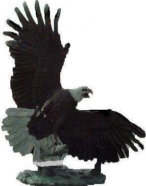 Bronze Eagle School Mascot Statue - ASB 866