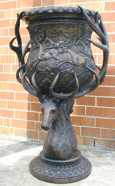 Bronze Deer Antler Urn - ASI BA-4648
