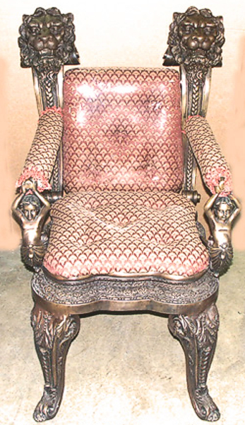Bronze Horn Masked Arm Chair
