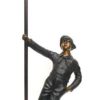 Bronze Boy Lamp Post Statue