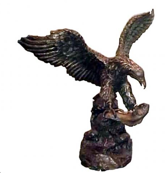 Bronze Eagle Catching Fish Statue or Fountain (2021 Price) - DK 1470