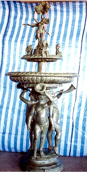 Two Tier Bowl Bronze Fountain - DK 1617