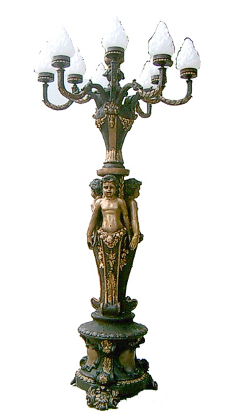 Bronze Children Torchiere Lamp - DK 1777