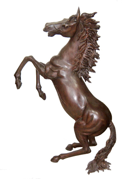 Bronze Rearing Horse Statue - DK 1852