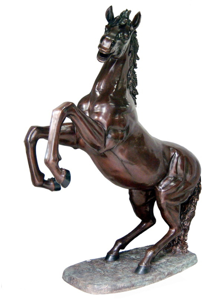 Rearing Life Size Bronze Horse Statue