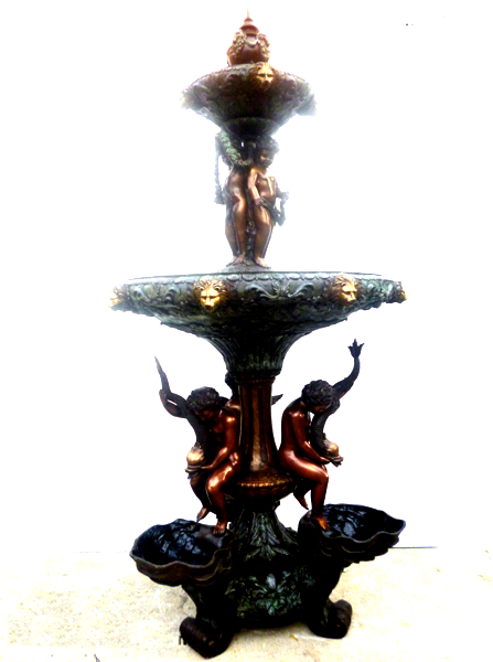Bronze Cherubs Bowl Fountain - DK 1965A