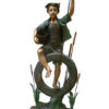 Bronze Boy on Tire Swing Statue