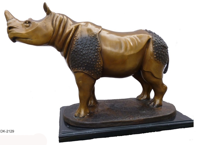 Bronze Rhinoceros Statue - DK 2129
