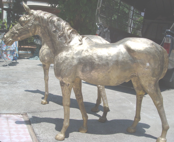 Standing Bronze Horse Statue