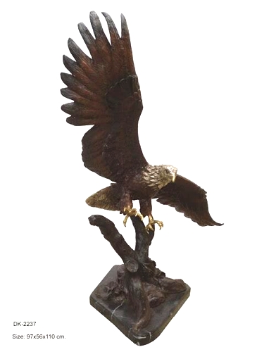 Bronze Eagle School Mascot Statue
