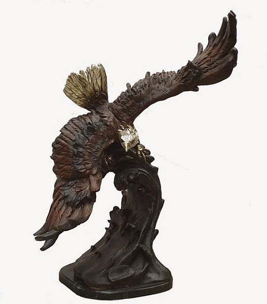 Bronze Eagle School Mascot Statue - DK 2239