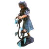 Bronze Girl Holding Book Statue
