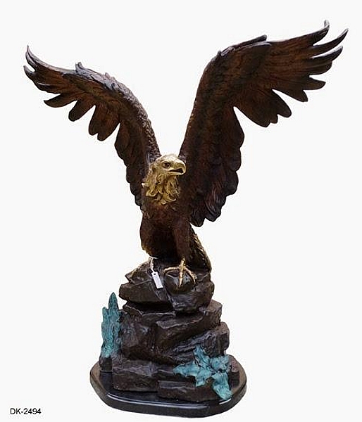 Bronze Eagle on Mountain Statue or Fountain (2021 Price)