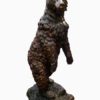Charging Bronze Bear Statue