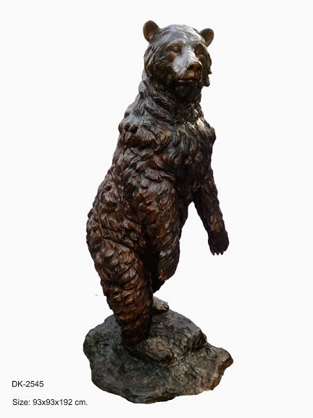 Bronze Bear on Base Statue - DK 2545