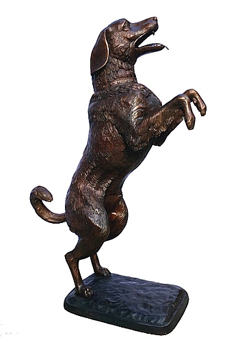 Bronze Begging Dog Statue - DK 2584