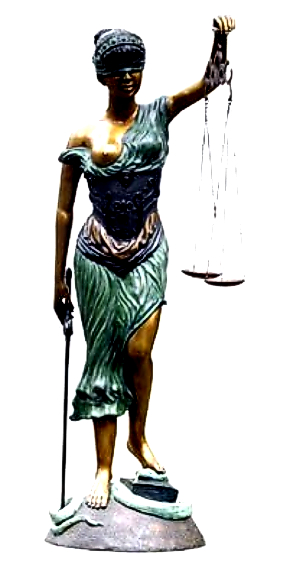 Bronze Blind Justice Statue - DD E-146