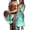  Bronze Brave & Squaw Statue