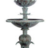 Bronze Frog, Fish Tiered Bowl Fountain
