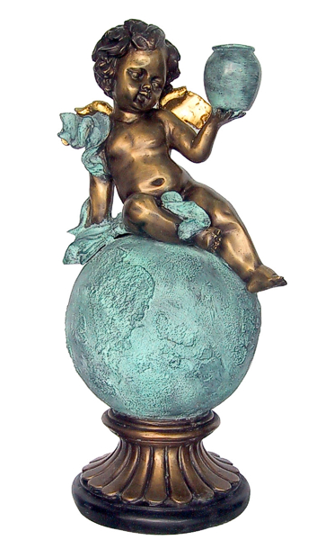 Bronze Cupid on Earth Fountain - DD F-082