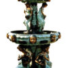 Bronze Ladies Lions Head Tiered Bowl Fountain