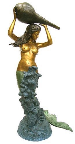 Bronze Mermaid Statue - KT J-8079-L-S