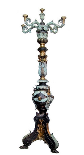 Bronze Column Torchiere Lamp - DD L-020