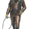 Bronze Cowgirl Lasso Statue