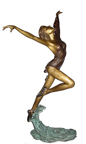 Bronze Gymnast Statue - KT P-793